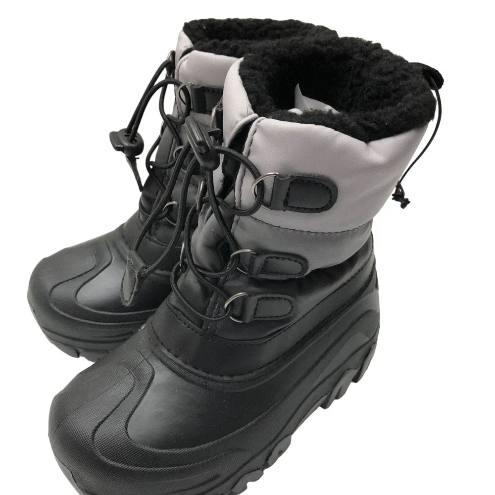 MEMBERS MARK BOYS WINTER FAUR FUR LINED BOOTS 11/12 NEW WITH TAG